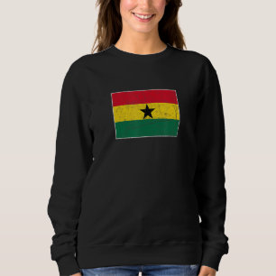 Sweatshirt Drapeau Ghana aux couleurs nationales du Ghana Vin