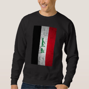 Sweatshirt Drapeau Grunge Irak Rétro Moyen-Orient Arabe Kurde