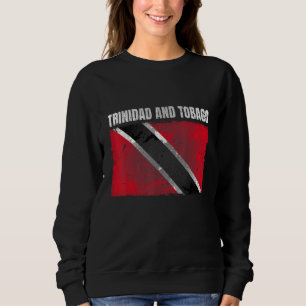 Sweatshirt Drapeau Grunge Trinité-Et-Tobago Imprimer Trinidad
