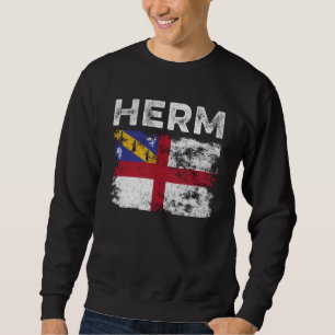 Sweatshirt Drapeau Herm désabusé - Drapeau Herm
