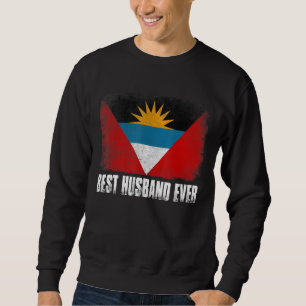 Sweatshirt Drapeau Hommes Rétro Antigua Et Barbuda Meilleur M