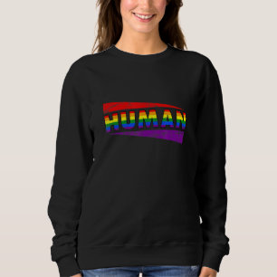 Sweatshirt Drapeau humain Rainbow Lgbt Bi Lesbian Trans Gay p