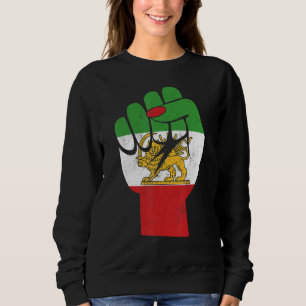 Sweatshirt Drapeau iranien Femme Fist Support Femmes d'Iran L