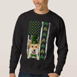 Sweatshirt Drapeau irlandais américain Irlande Vintage Corgi 