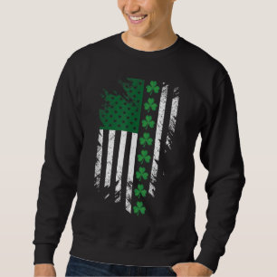 Sweatshirt Drapeau irlandais américain St. Patrick's Day