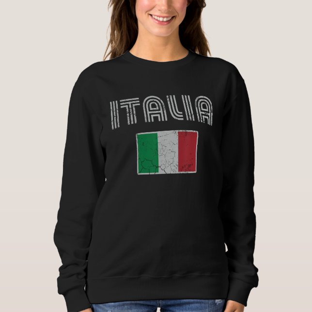 Sweatshirt Drapeau Italie Italiano Italiano Love Fami (Devant)