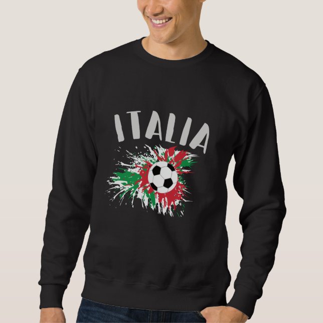 Sweatshirt Drapeau italien de balle de football (Devant)