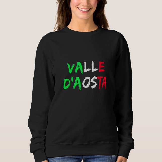 Sweatshirt Drapeau Italien De La Région De Valle D'aosta (Devant)