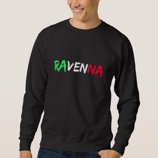 Sweatshirt Drapeau Italien Italie Ville De Ravenne (Devant)