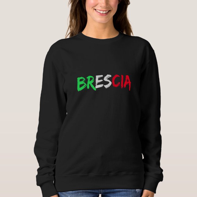 Sweatshirt Drapeau Italien Ville De Brescia (Devant)