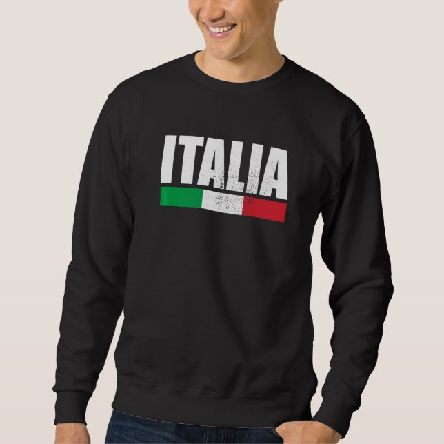 Sweatshirt Drapeau italien Vintage Italie (Devant)