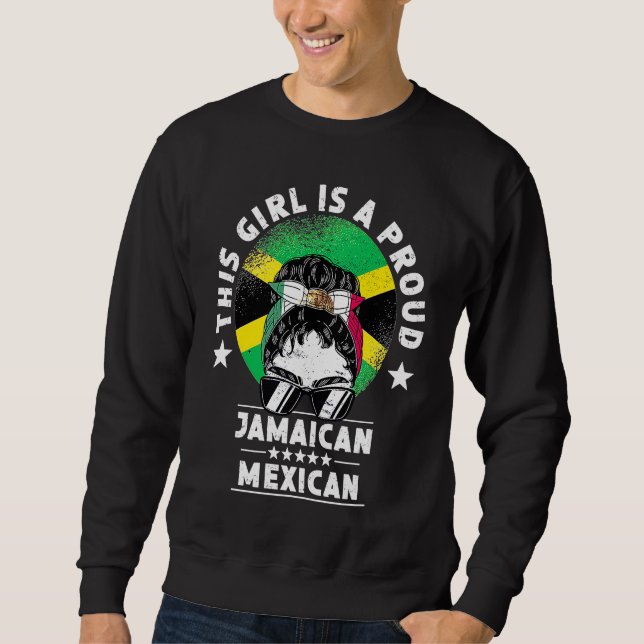 Sweatshirt Drapeau Jamaïcain Fierté de Citoyenne Femme Fille  (Devant)