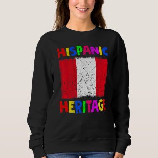 Sweatshirt Drapeau Latina Pérou Mois du patrimoine hispanique