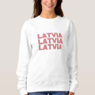 Sweatshirt Drapeau letton moderne Pays Souvenir