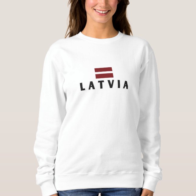 Sweatshirt Drapeau letton moderne Pays Souvenir (Devant)