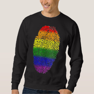 Sweatshirt Drapeau Lgbt Empreinte Fière Fierté Lgbt