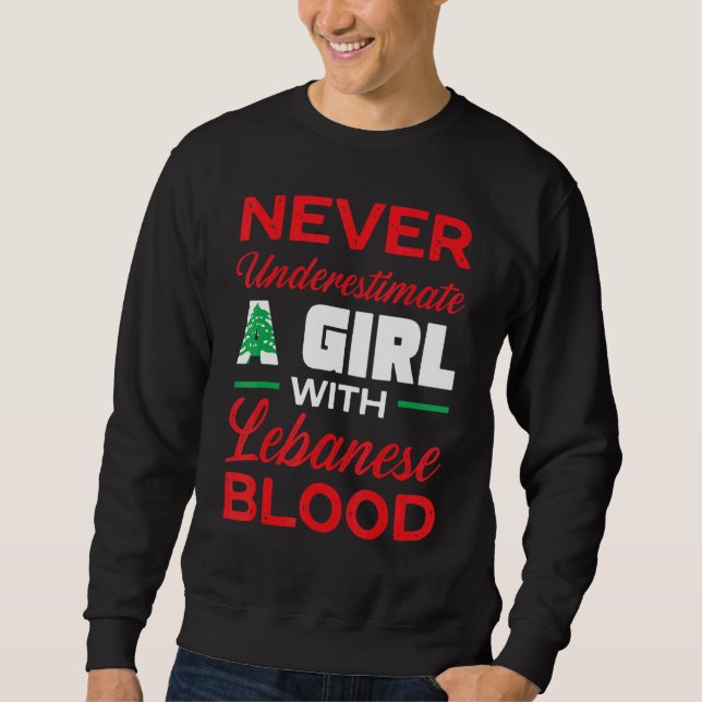 Sweatshirt Drapeau Liban Beyrouth Lobnan Femme libanaise Leb (Devant)