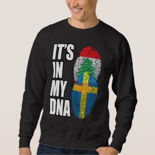 Sweatshirt Drapeau Libanais Et Suédois Du Patrimoine De L'Adn