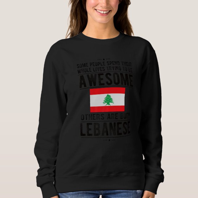 Sweatshirt Drapeau libanais incroyable Racines libanaises (Devant)