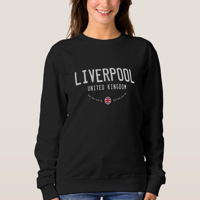 Sweatshirt Drapeau Liverpool Royaume-Uni (Devant)