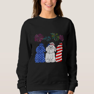 Sweatshirt Drapeau maltais 4 juillet maltais américain Shir