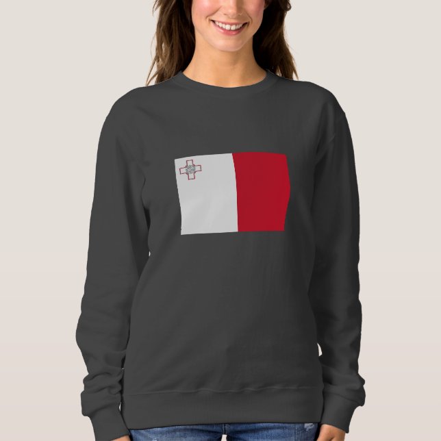 Sweatshirt Drapeau Malte (Devant)