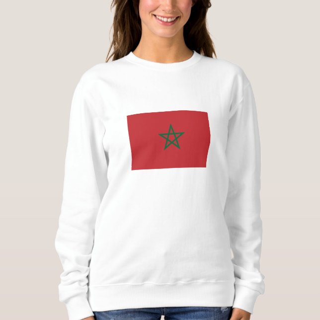 Sweatshirt Drapeau Maroc (Devant)