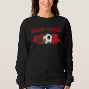Sweatshirt Drapeau Maroc Football Fans Marocains de Football