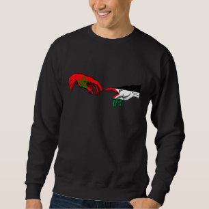 Sweatshirt Drapeau Maroc Palestine Mains Palestiniennes Maro