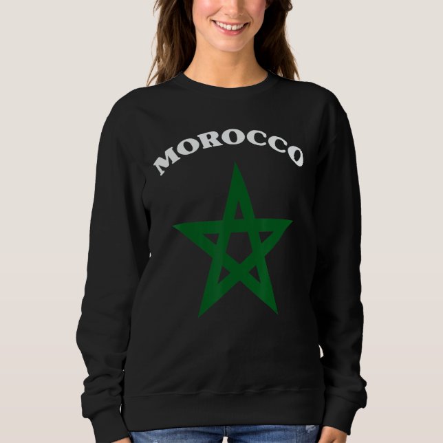 Sweatshirt Drapeau marocain de football Maroc Drapeau marocai (Devant)