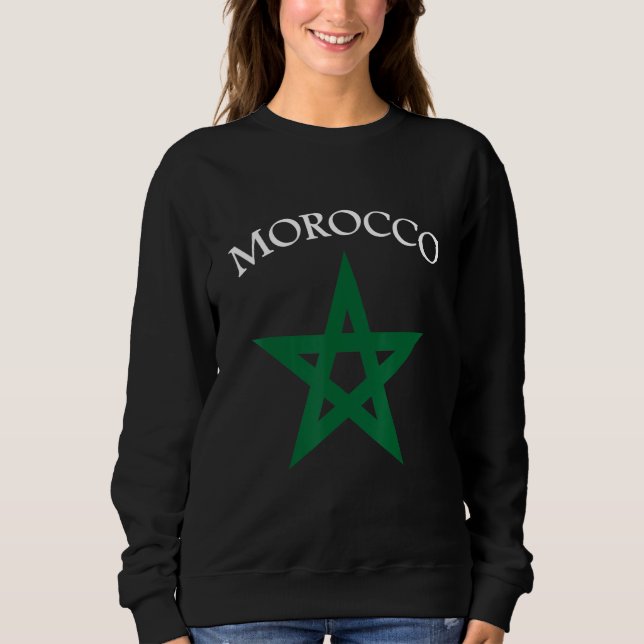 Sweatshirt Drapeau Marocain Drapeau Du Maroc Pour Femmes Homm (Devant)