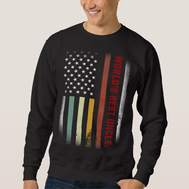 Sweatshirt Drapeau Mens For Uncle World du meilleur oncle jam (Devant)