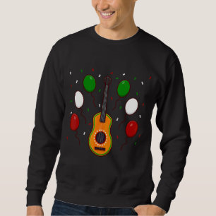 Sweatshirt Drapeau Mexique Guitare Et Ballons