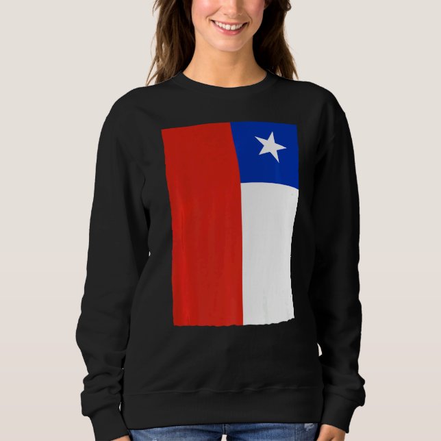 Sweatshirt Drapeau national chilien Vintage (Devant)