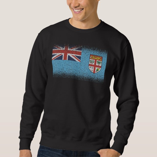 Sweatshirt Drapeau national de Fidji souvenir pour hommes fem (Devant)