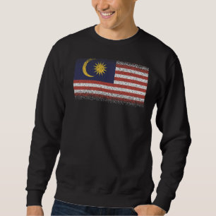 Sweatshirt Drapeau national de Malaisie souvenir pour les fem