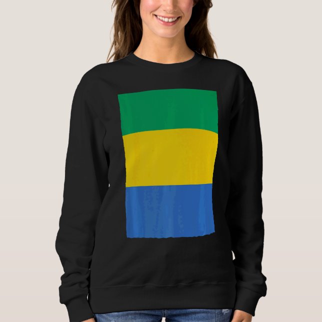 Sweatshirt Drapeau national du Gabon (Devant)