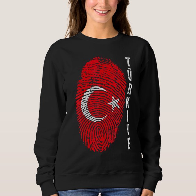Sweatshirt Drapeau national Turquie Turkiye Empreinte Bayragi (Devant)