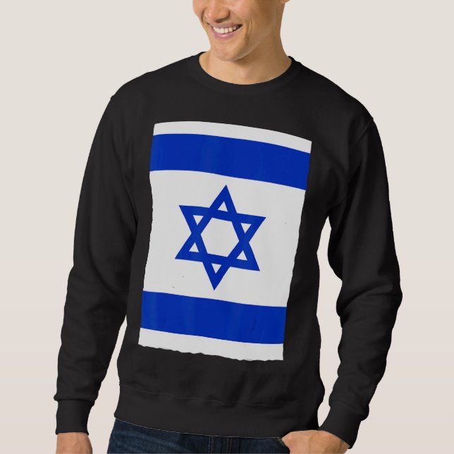Sweatshirt Drapeau national Vintage rétro israélien (Devant)