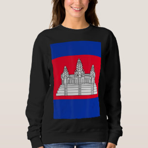 Sweatshirt Drapeau national Vintage rétrograde Cambodge
