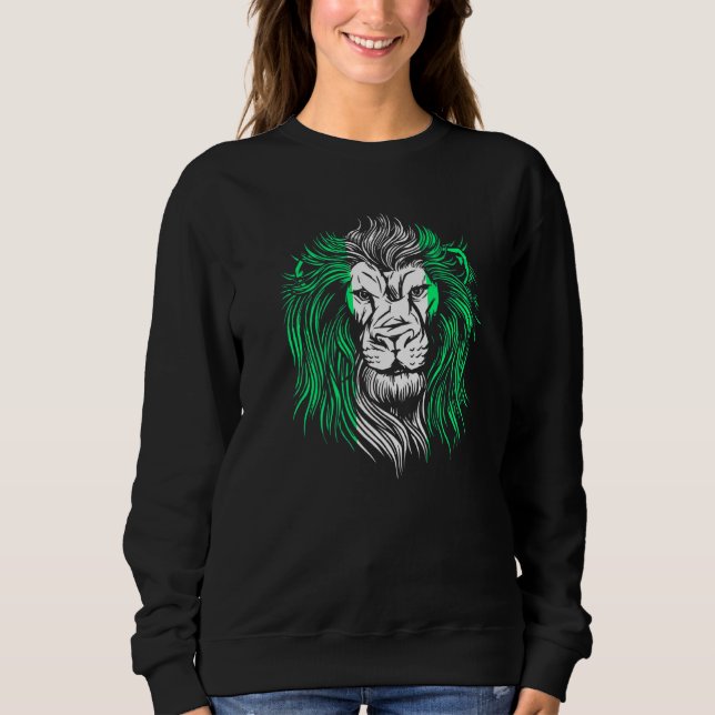 Sweatshirt Drapeau nigérian Lion Nigeria (Devant)
