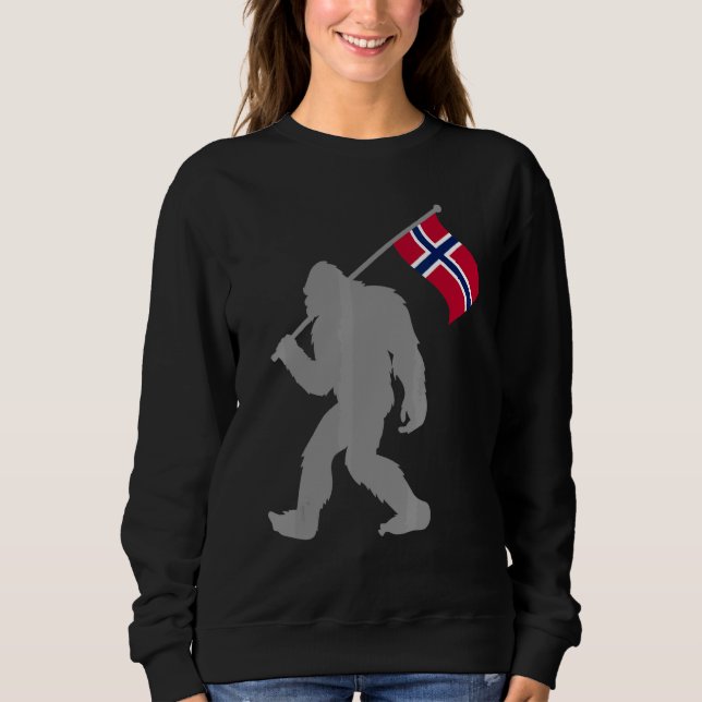 Sweatshirt Drapeau Norge Ou Norvégien Sur Drapeau Norvégien (Devant)