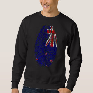 Sweatshirt Drapeau Nouvelle-Zélande Empreinte Dna Nouvelle-Zé