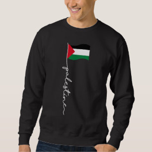 Sweatshirt Drapeau Palestine avec nom Palestine pour Palestin