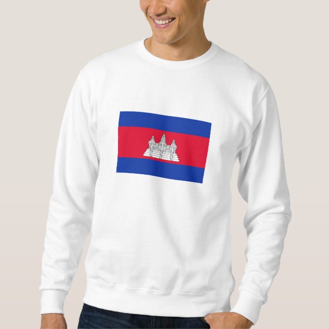 Sweatshirt Drapeau patriotique cambodgien (Devant)