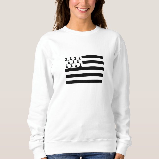Sweatshirt Drapeau patriotique de Bretagne (Devant)
