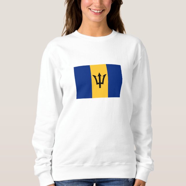 Sweatshirt Drapeau patriotique de la Barbade (Devant)