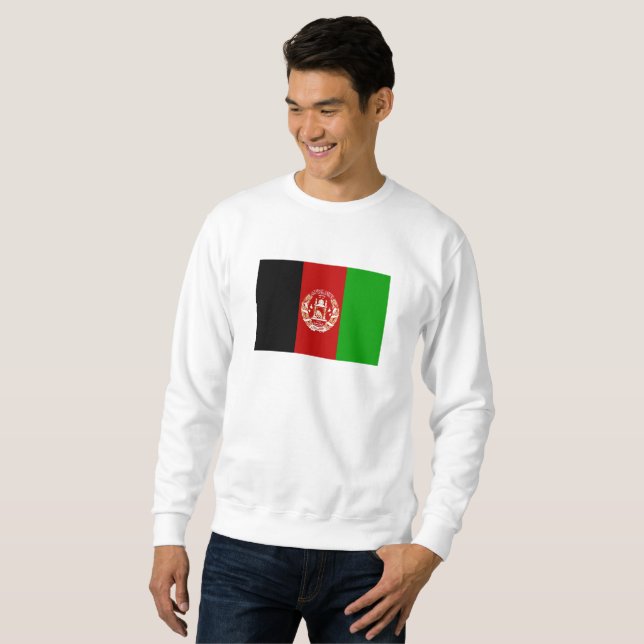 Sweatshirt Drapeau patriotique de l'Afghanistan (Devant entier)