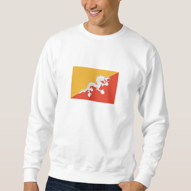 Sweatshirt Drapeau patriotique du Bhoutan (Devant)