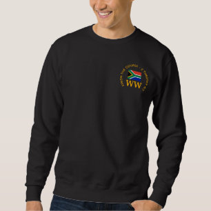 Sweatshirt Drapeau Personnalisé AFRIQUE DU SUD MONOGRAM Golf